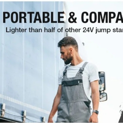 12V/24V Car Jump Starter με φως LED και έξοδο φόρτισης USB-C Νέο σχέδιο 35000mAh