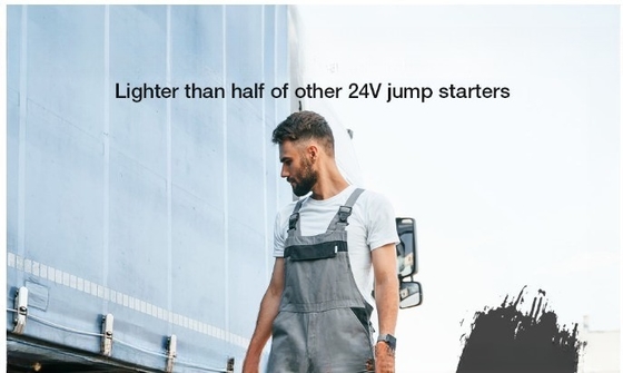 Μεγάλης χωρητικότητας 24V φορτηγό Jump Starter με έξοδο φόρτισης USB-C και 2000A κορυφαίο ρεύμα