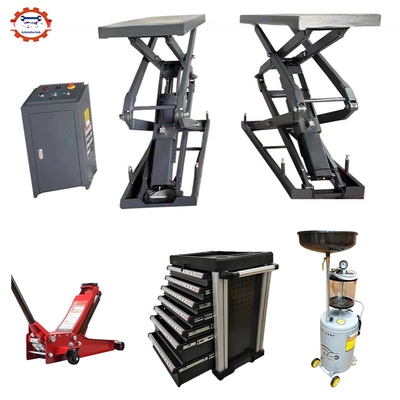 110mm MIN ύψος 4,0 τόνων χωρητικότητα βαρύ φορτίο Twin Scissor Car Lifter για συντήρηση αυτοκινήτων