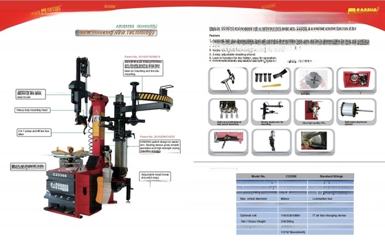 Μέγιστη διάμετρος τροχών 1000mm C233SE Custom Full Automatic Leverless Tire Changer Machine