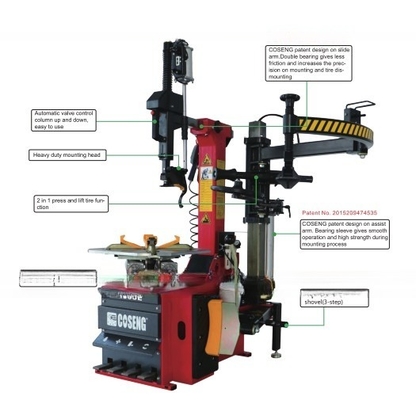 Μέγιστη διάμετρος τροχών 1000mm C233SE Custom Full Automatic Leverless Tire Changer Machine