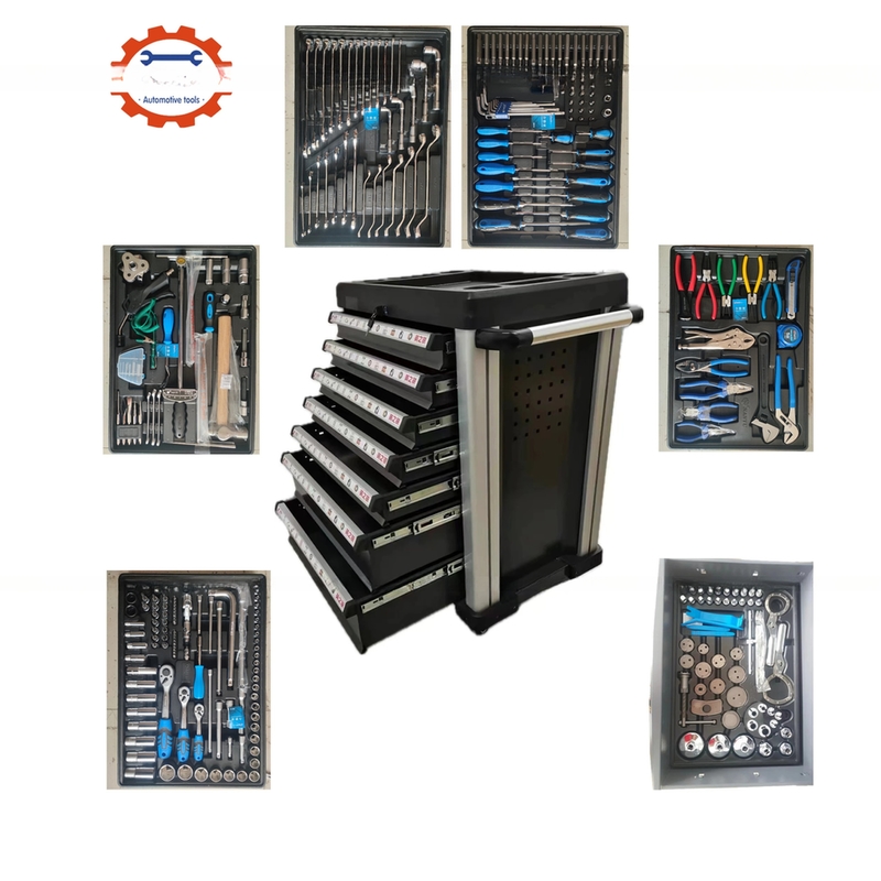 ODM Υποστηριζόμενα 323pcs Επαγγελματικά εργαλεία με εργαλειοθήκη και εργαστήριο Trolley Cabinet